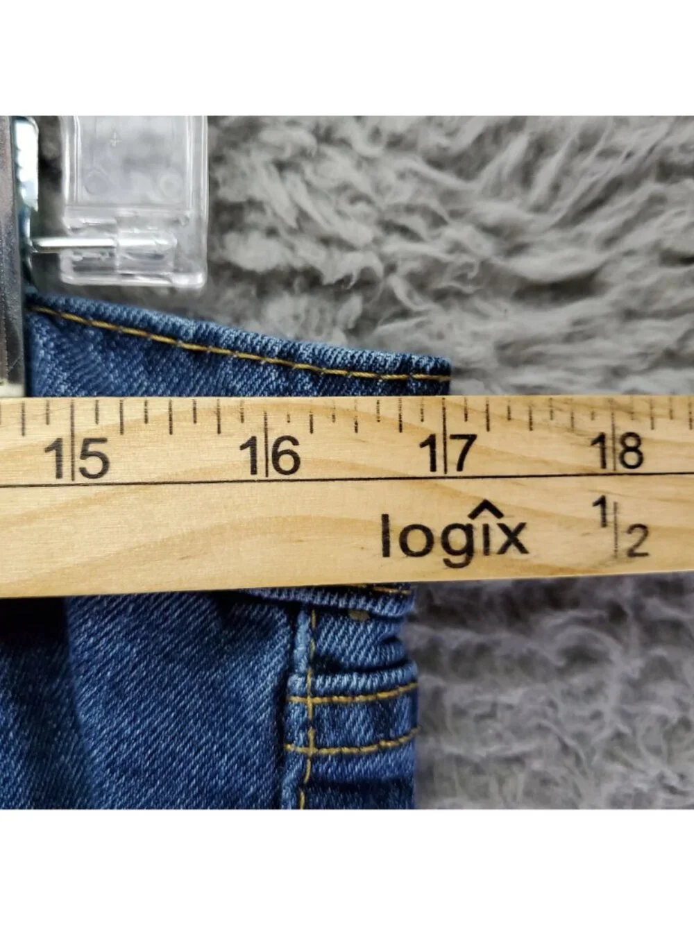 Levis Jeans Mens 34x32 Blue 505 Regular Fit Straight Leg Stretch Denim *Read*